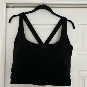 NWT 2X Black Old Navy Longline/Crop Crossback Sports Bra